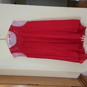 Red summer party dress
